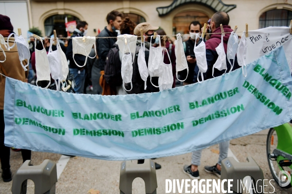 Manifestation des enseignants pour dénoncer les conditions sanitaires