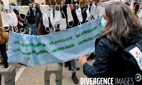 Manifestation des enseignants pour dénoncer les conditions sanitaires