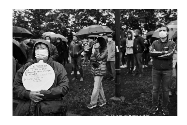 Marche blanche en hommage a la memoire de samuel paty