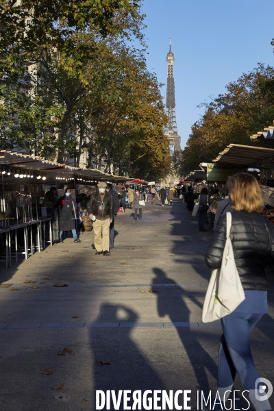 Marché à Paris sous confinement