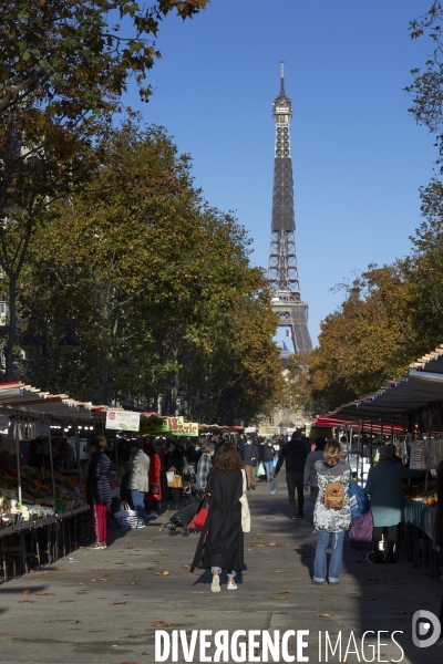 Marché à Paris sous confinement