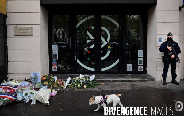 Devant le Bataclan le 13 novembre 2020