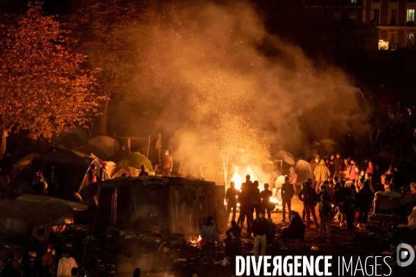 Evacuation du camp de migrants de Saint-Denis.