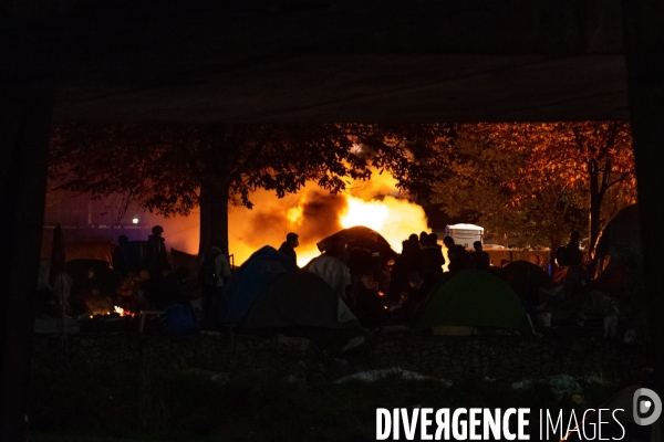 Evacuation du camp de migrants de Saint-Denis.