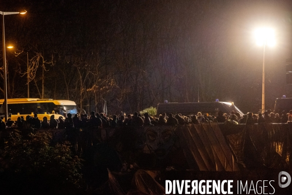 Evacuation du camp de migrants de Saint-Denis.