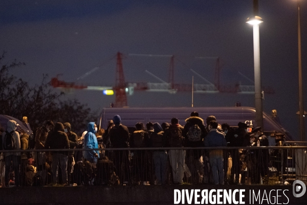 Evacuation du camp de migrants de Saint-Denis.