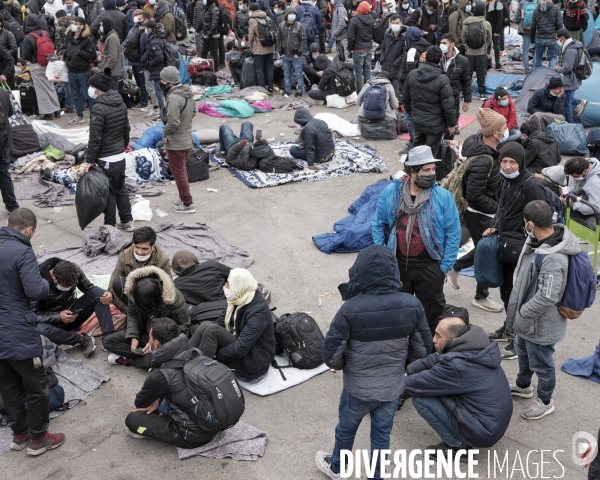 Evacuation du camp de réfugié à Saint Denis