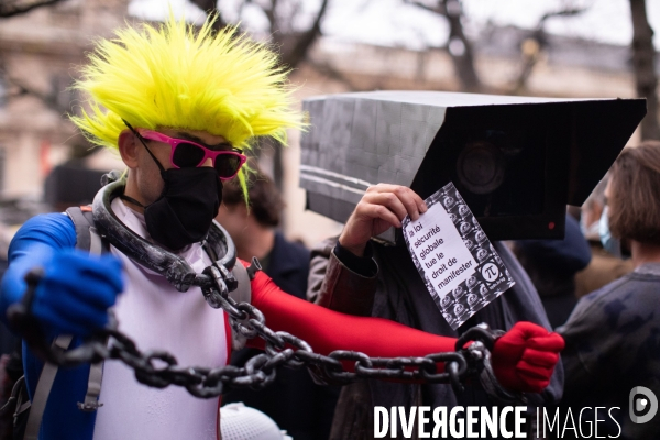 Manifestation contre le projet de loi  Securité Globale 