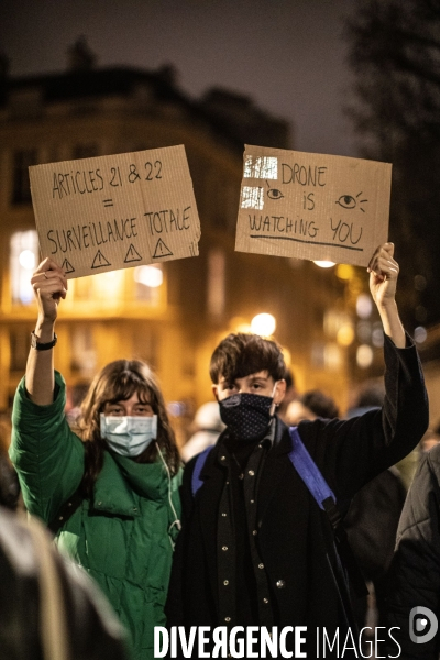 Manifestation contre le projet de loi  Securité Globale 