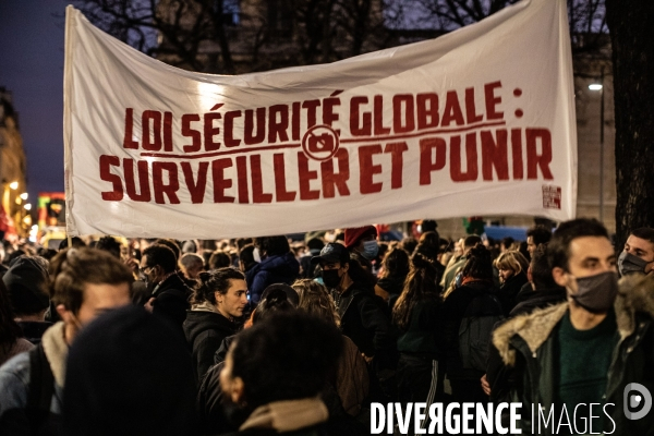 Manifestation contre le projet de loi  Securité Globale 