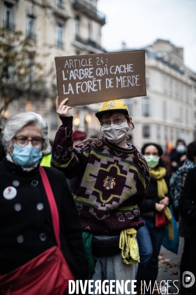 Manifestation contre le projet de loi  Securité Globale 