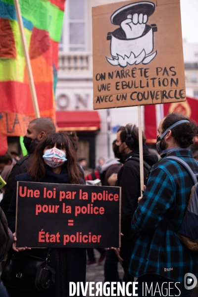 Manifestation contre le projet de loi  Securité Globale 