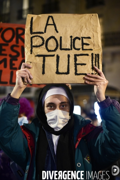 Manifestation contre le projet de loi SECURITE GLOBALE, Demonstration against new security law project against freedom of information.