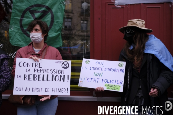 Manifestation contre le projet de loi sur la securité globale. Demonstration against the proposed  overall security  bill,