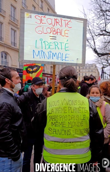 Manifestation contre le projet de loi Sécurité Globale 