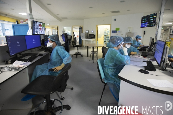 Service de Réanimation Covid-19 de La Timone à Marseille.