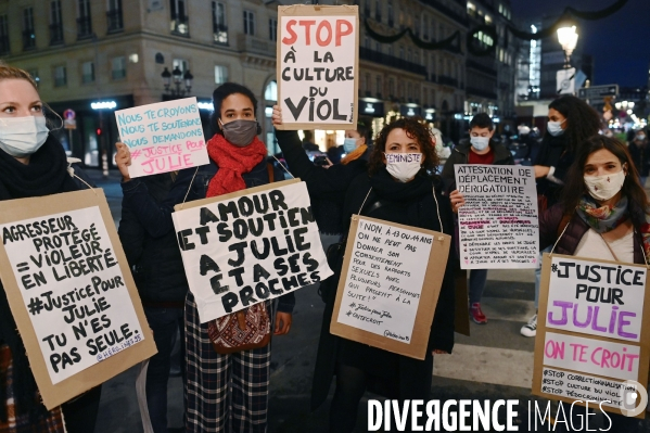 Rassemblement pour demander justice pour Julie