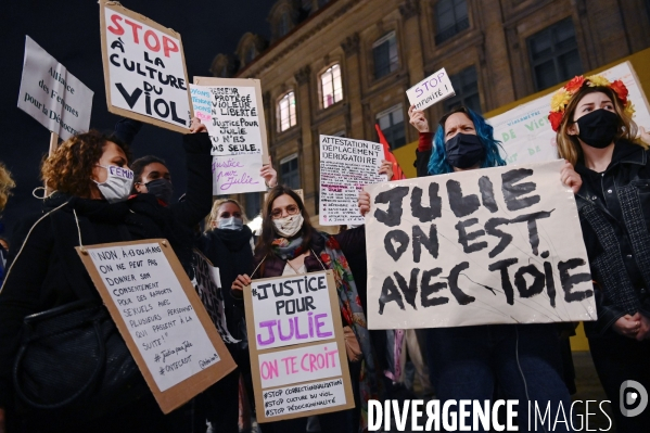 Rassemblement pour demander justice pour Julie