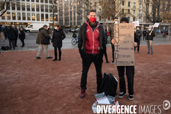 Je ne veux pas mourir dans mon commerce  - Manifestation à Genève 19 nov