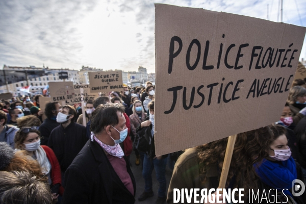 Deuxième manifestation contre la proposition de loi de « sécurité globale » à Marseille