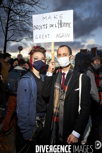 Manifestation contre la loi sur la sécurité globale
