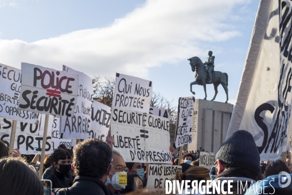 Manifestation contre la loi  sécurité globale 