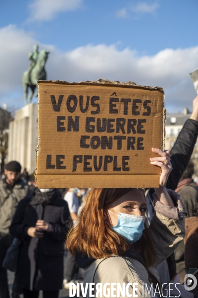 Manifestation contre la loi  sécurité globale 