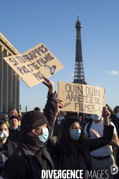 Manifestation contre la loi  sécurité globale 