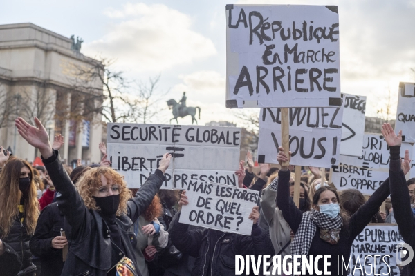 Manifestation contre la loi  sécurité globale 