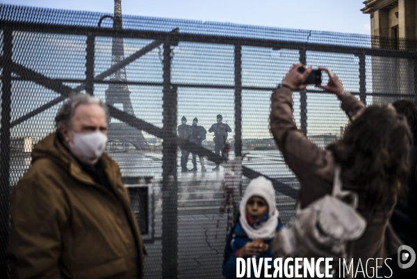 Rassemblement contre la loi de securite globale, place du trocadero.