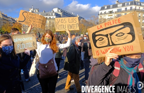 Manifestation contre le projet de loi sur la sécurité globale