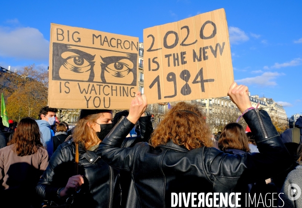 Manifestation contre le projet de loi sur la sécurité globale