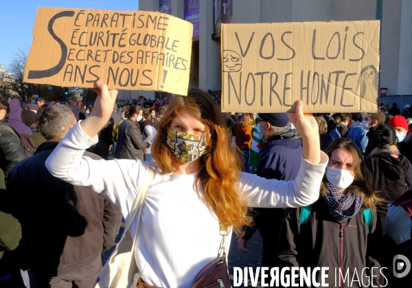 Manifestation contre le projet de loi sur la sécurité globale