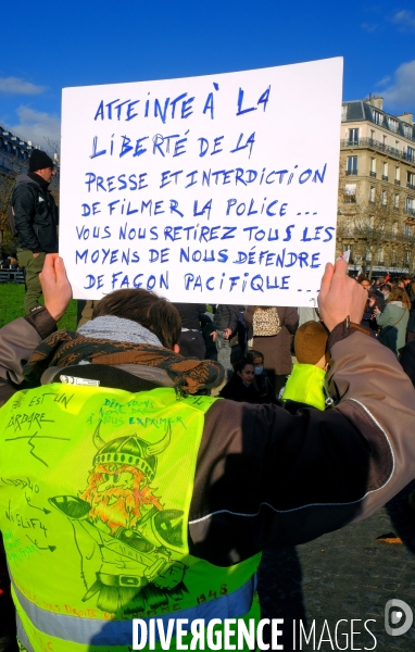 Manifestation contre le projet de loi sur la sécurité globale