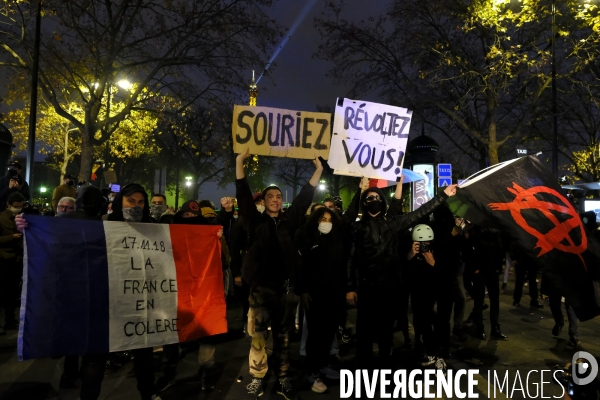 ManifestationÊ  ParisÊcontreÊlaÊloi Sécurité globale. Demonstrate against The global security law.