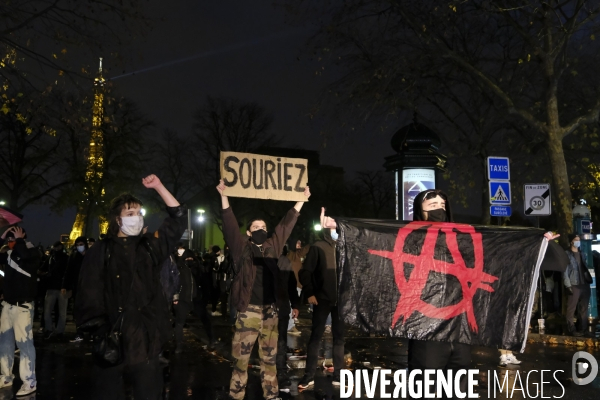 Manifestation à Paris contre la loi Sécurité globale. Demonstrate against The global security law.