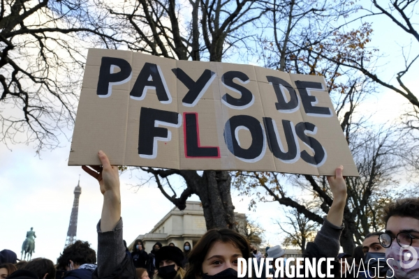 Manifestation à Paris contre la loi Sécurité globale. Demonstrate against The global security law.