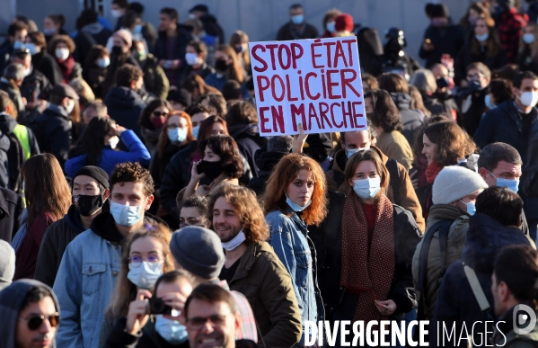 Rassemblement contre la loi de securite globale