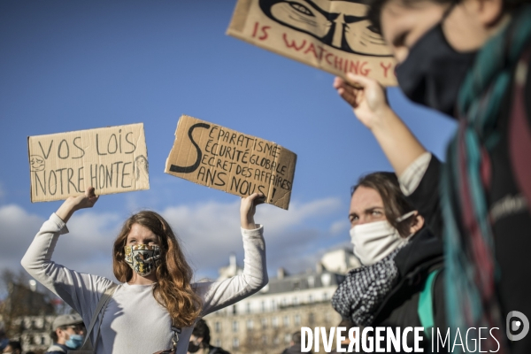 Manifestation contre la loi  sécurité globale  21112020