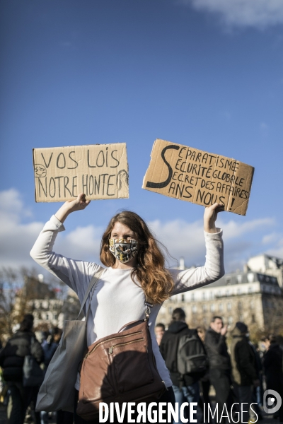 Manifestation contre la loi  sécurité globale  21112020