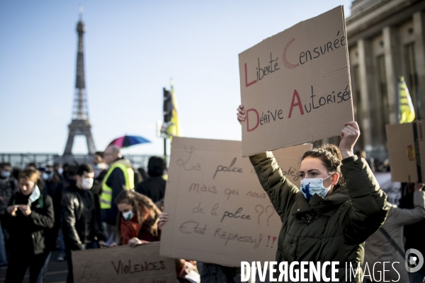 Manifestation contre la loi  sécurité globale  21112020