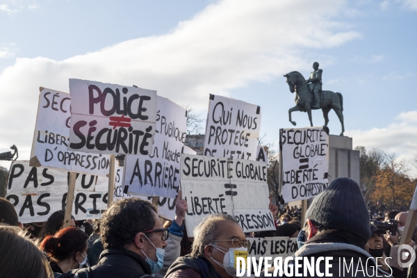 Manifestation contre la loi  sécurité globale 