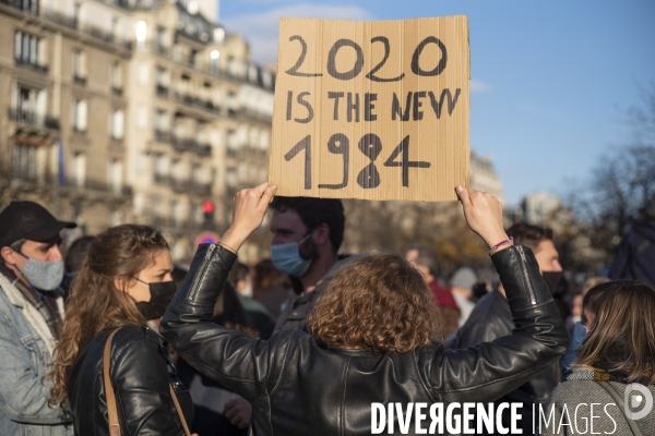 Manifestation contre la loi  sécurité globale 