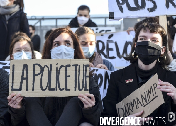 Manifestation contre le projet de loi SECURITE GLOBALE PPL, Demonstration against new security law project against freedom of information.