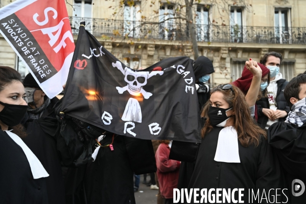 Manifestation contre le projet de loi SECURITE GLOBALE PPL, Demonstration against new security law project against freedom of information.