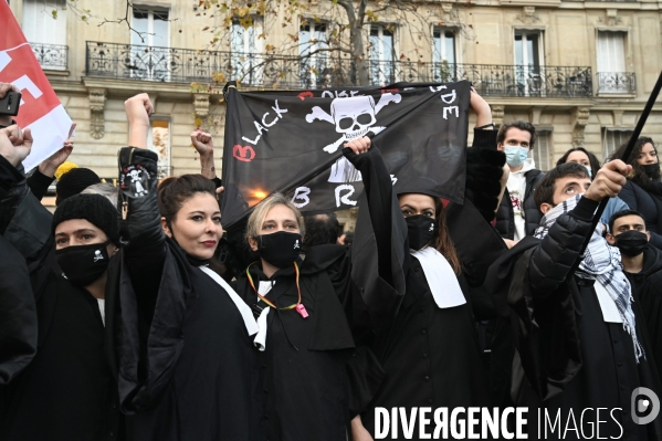 Manifestation contre le projet de loi SECURITE GLOBALE PPL, Demonstration against new security law project against freedom of information.