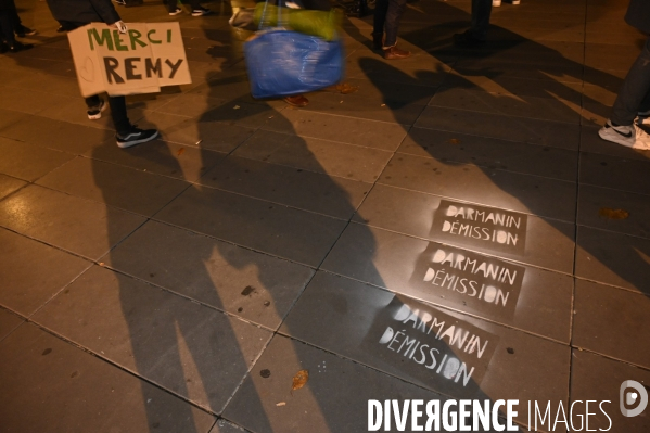 Rassemblement en soutien aux migrants expulsés la veille de la Place de la République.