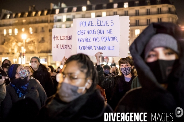 Manifestation contre les violences policières après l évacuation violente de migrants