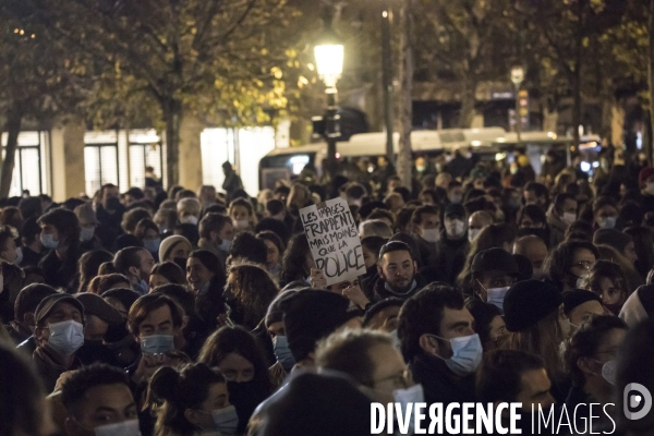 Manifestation contre les violences policières après l évacuation violente de migrants