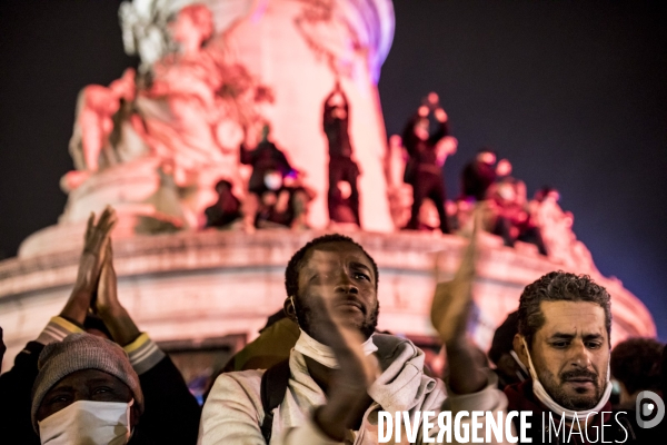 Manifestation contre les violences policières après l évacuation violente de migrants